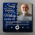 Custom Photo I Miss The Sound Of Your Voice - Memorial Personalized Custom Music Fridge Magnet That Can Play Songs - Sympathy Gift For Family