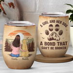 Unconditional Love Has Paws - Dog Personalized Custom Wine Tumbler - Gift For Pet Owners, Pet Lovers