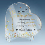 For My Precious Girl - Family Personalized Custom Heart Shaped Acrylic Plaque - Mother's Day, Gift For Daughter, New Moms