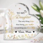 For My Precious Girl - Family Personalized Custom Heart Shaped Acrylic Plaque - Mother's Day, Gift For Daughter, New Moms