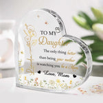 For My Precious Girl - Family Personalized Custom Heart Shaped Acrylic Plaque - Mother's Day, Gift For Daughter, New Moms