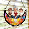 Grandma’s Heart Holds All The Love - Family Personalized Window Hanging Suncatcher Ornament - Mother's Day, Gift For Mom, Grandma