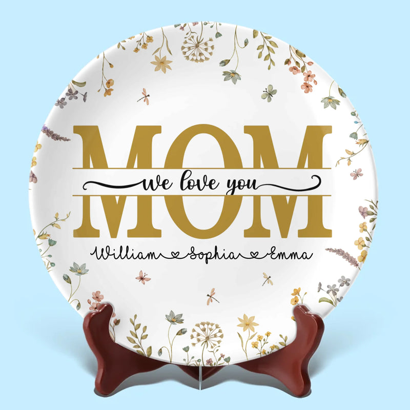 You Are Our Heart, Mom - Family Personalized Custom Ceramic Plate - Mother's Day, Gift For Mom, Grandma