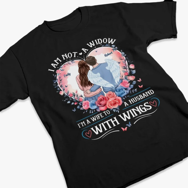 A Wife’s Love Is Eternal - Memorial Personalized Custom Unisex T-shirt, Premium T-shirt, Hoodie - Sympathy Gift For Husband Wife, Anniversary