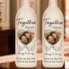 Custom Photo Loving You Endlessly - Couple Personalized Custom Bottle Lamp - Gift For Husband Wife, Anniversary