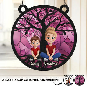 Through Every Stage, You’re Always My Heart - Family Personalized Window Hanging Suncatcher Ornament - Mother's Day, Gift For Mom, Grandma