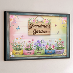 Where Flowers Bloom, So Does Love - Family Personalized Custom Horizontal Poster - Mother's Day, Gift For Mom, Grandma