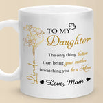 My Heart Is Always With You - Family Personalized Custom Mug - Mother's Day, Gift For Daughter, New Moms