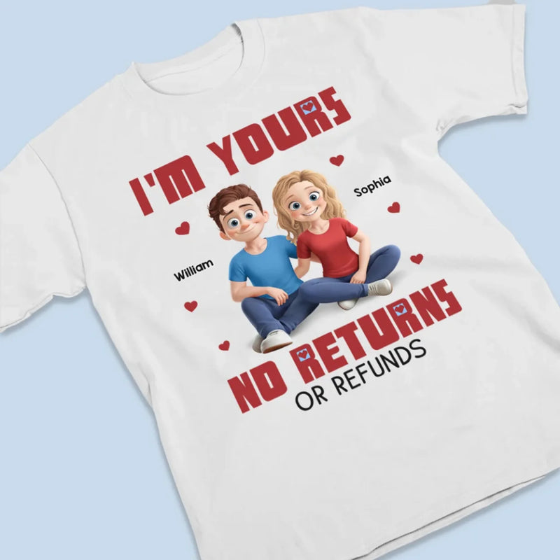 Forever Mine, No Exchanges Allowed - Couple Personalized Custom Unisex T-shirt, Premium T-shirt, Hoodie - Gift For Husband Wife, Anniversary