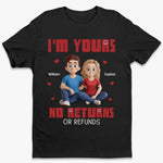 Stuck With Me Forever - Couple Personalized Custom Unisex T-shirt, Premium T-shirt, Hoodie - Gift For Husband, Wife, Couple