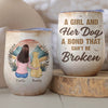 Loyal Love, Furry Hugs - Dog Personalized Custom Wine Tumbler - Mother's Day, Gift For Pet Owners, Pet Lovers