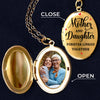 Custom Photo Her Smile Is My Reflection - Family Personalized Custom Locket Necklace - Mother's Day, Gift For Mom, Daughter