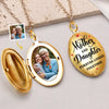 Custom Photo Her Smile Is My Reflection - Family Personalized Custom Locket Necklace - Mother's Day, Gift For Mom, Daughter