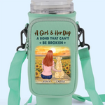 The Best Part Of Me Is My Dog - Dog Personalized Custom Neoprene Water Bottle Carrier With Pocket - Gift For Dog Lovers, Girls