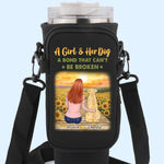 The Best Part Of Me Is My Dog - Dog Personalized Custom Neoprene Water Bottle Carrier With Pocket - Gift For Dog Lovers, Girls
