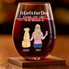 My Dog, My Therapist - Dog Personalized Custom Wine Glass - Mother's Day, Gift For Pet Owners, Pet Lovers
