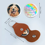 Custom Pet Photo Rainbow Bridge Memorial Gift - Personalized Pocket Hug