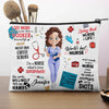 Living That Nurse Life - Nurse Personalized Custom Cosmetic Bag - Appreciation, Thank You Gift, Nurse Life, Doctor Life