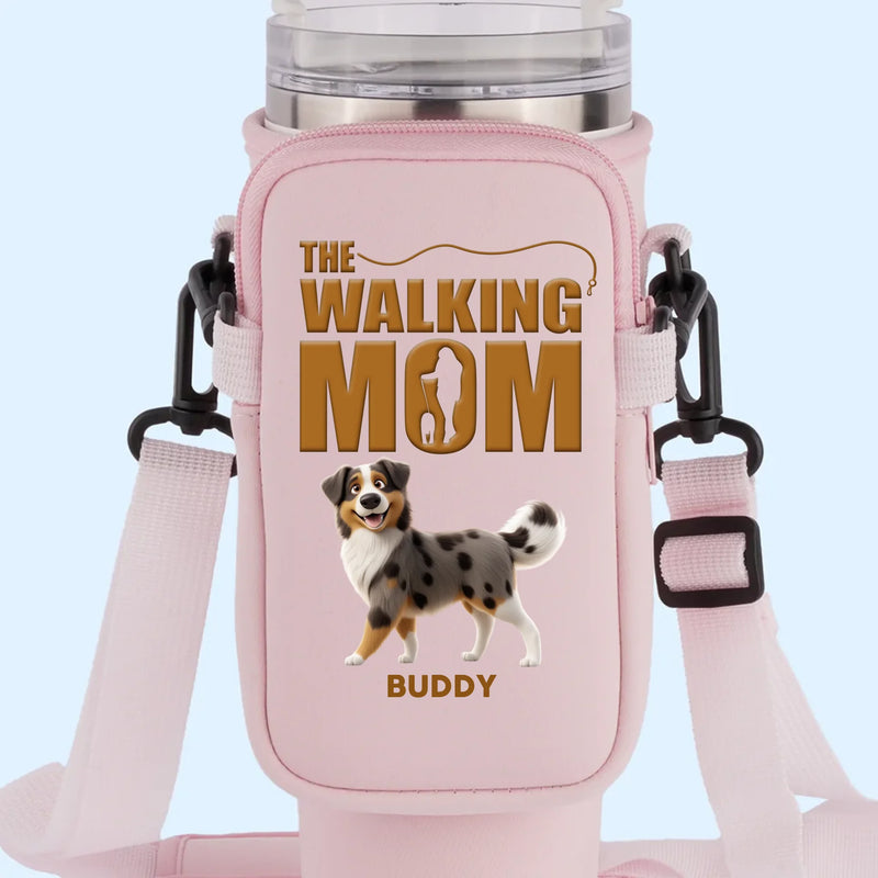 My Dog, My Walking Partner, My Joy - Dog Personalized Custom Neoprene Water Bottle Carrier With Pocket - Gift For Pet Owners, Pet Lovers
