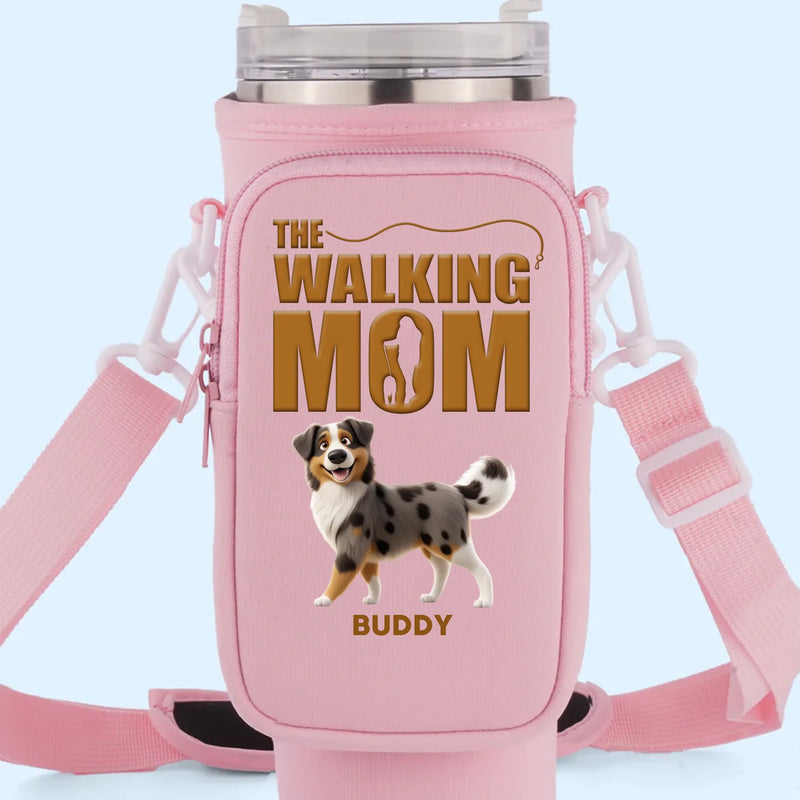 My Dog, My Walking Partner, My Joy - Dog Personalized Custom Neoprene Water Bottle Carrier With Pocket - Gift For Pet Owners, Pet Lovers