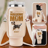 My Dog, My Walking Partner, My Joy - Dog Personalized Custom Neoprene Water Bottle Carrier With Pocket - Gift For Pet Owners, Pet Lovers