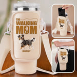 My Dog, My Walking Partner, My Joy - Dog Personalized Custom Neoprene Water Bottle Carrier With Pocket - Gift For Pet Owners, Pet Lovers