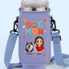 Dog Mom Vibes Only - Dog Personalized Custom Neoprene Water Bottle Carrier With Pocket - Mother's Day, Gift For Pet Owners, Pet Lovers