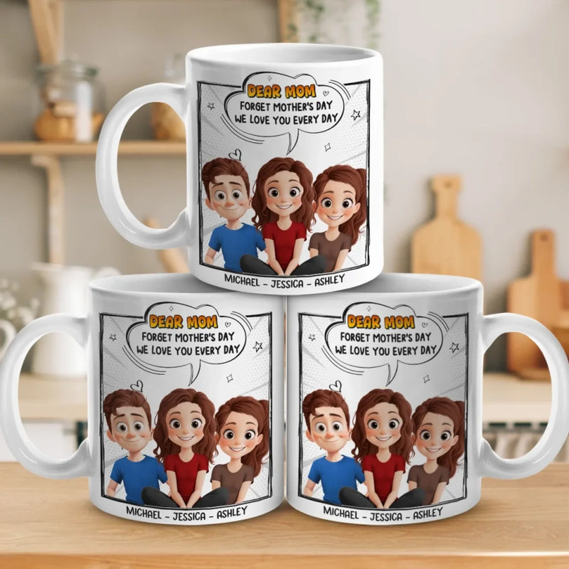We Love You More Than Brunch And Hugs Combined - Family Personalized Custom Mug - Mother's Day, Gift For Mom, Grandma