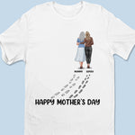 Walking Through Life, Hand In Hand - Family Personalized Custom Unisex T-shirt, Premium T-shirt, Hoodie - Mother's Day, Gift For Mom, Daughter