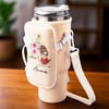 Winking Through Life Like A Pro - Family Personalized Custom Neoprene Water Bottle Carrier With Pocket - Gift For Yourself, Best Friends, Siblings, Family Members
