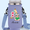 Winking Through Life Like A Pro - Family Personalized Custom Neoprene Water Bottle Carrier With Pocket - Gift For Yourself, Best Friends, Siblings, Family Members