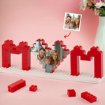 Custom Photo Made With Blocks, Filled With Love - Family Personalized Custom Building Blocks Puzzle, 3D Building Blocks - Mother's Day Gift For Mom, Family Members