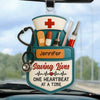 Saving Lives One Heartbeat At A Time - Nurse Personalized Custom Car Ornament - Acrylic Custom Shaped - Appreciation, Thank You Gift, Nurse Life, Doctor Life