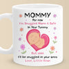 Warming Your Belly, Soon To Warm Your World - Family Personalized Custom Mug - Mother's Day, Baby Shower Gift, Gift For First Mom, Newborn Baby
