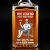 Off The Clock On The Rocks - Family Personalized Custom Glass Whiskey Bottle - Father's Day, Gift For Dad, Grandpa