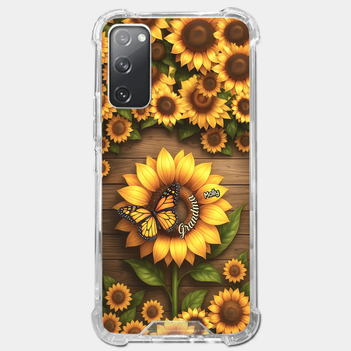 Planted With Love, Blossomed With Grandkids - Family Personalized Custom Clear Phone Case - Mother's Day, Gift For Mom, Grandma