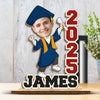 Custom Photo Level Up Complete - Family Personalized Custom Shaped 2-Layered Wooden Plaque With Flat Stand - House Warming Gift, Graduation Gift For Family Members, Siblings, Brothers, Sisters