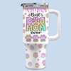 My Heart Belongs To My Furry Babies - Dog Personalized Custom 3D Inflated Effect Printed 40 Oz Stainless Steel Tumbler With Handle - Gift For Pet Owners, Pet Lovers