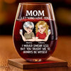 No One Gets Me Like You, Mom - Family Personalized Custom Wine Glass - Mother's Day, Gift For Mom, Daughter