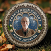 Custom Photo Your Love Still Guides Me - Memorial Personalized Custom Round Shaped Stone With Stand - Sympathy Gift For Family Members