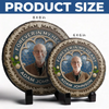 Custom Photo Your Love Still Guides Me - Memorial Personalized Custom Round Shaped Stone With Stand - Sympathy Gift For Family Members