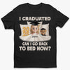 Graduated and Exhausted - Family Personalized Custom Unisex T-shirt, Premium T-shirt, Hoodie - Graduation Gift For Family Members, Siblings, Brothers, Sisters