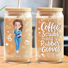 Saving Lives One Cup At A Time - Nurse Personalized Custom Glass Cup, Iced Coffee Cup - Appreciation, Thank You Gift, Nurse Life, Doctor Life