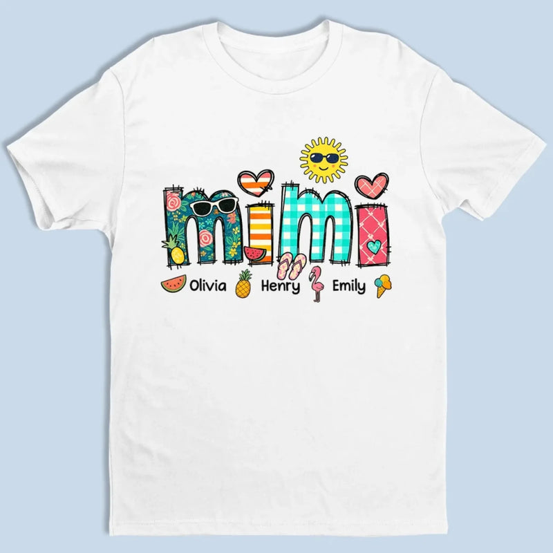 She’s The Ice Cream To Our Summer - Family Personalized Custom Unisex T-shirt, Premium T-shirt, Hoodie - Summer Vacation Gift For Mom, Grandma