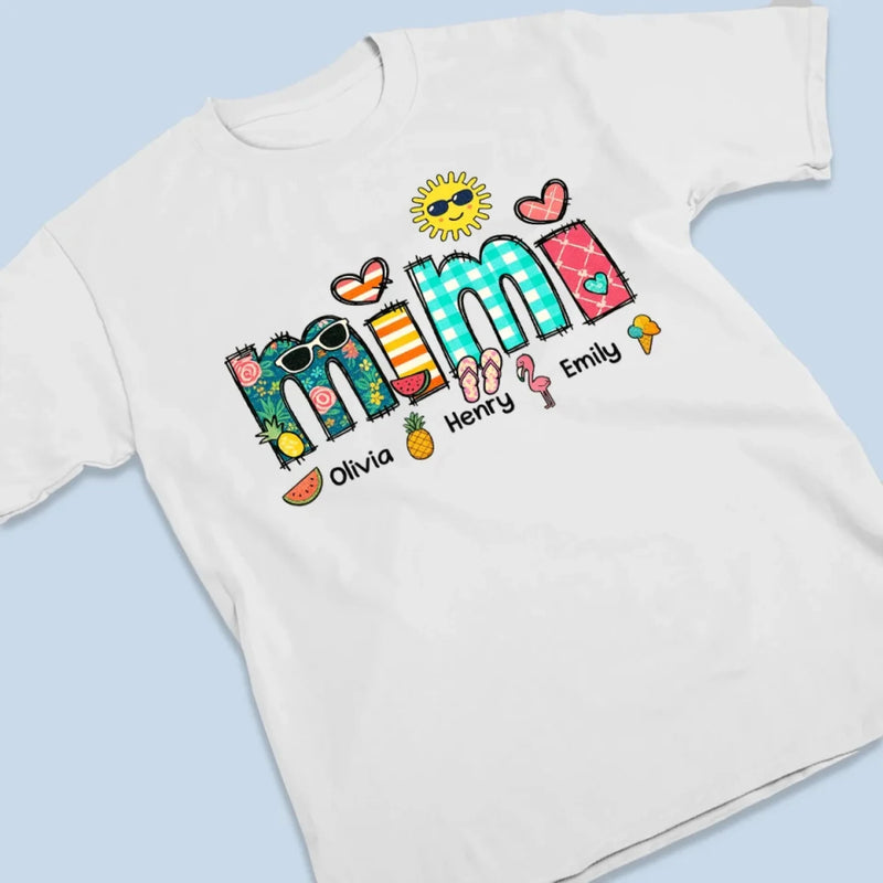 She’s The Ice Cream To Our Summer - Family Personalized Custom Unisex T-shirt, Premium T-shirt, Hoodie - Summer Vacation Gift For Mom, Grandma