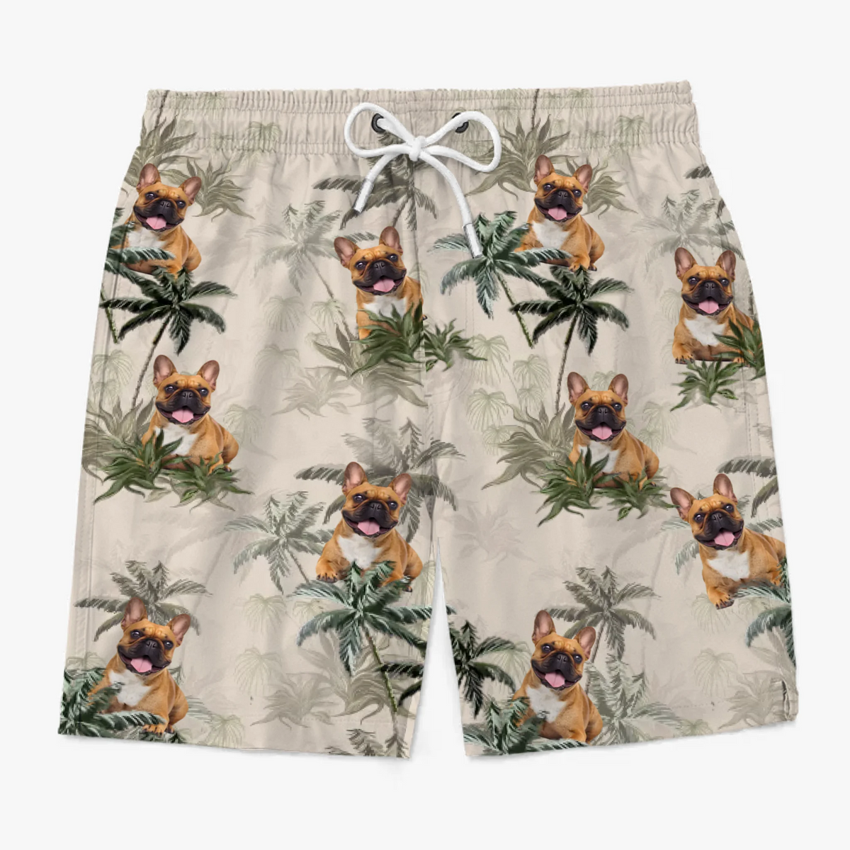 Custom Photo Island Boy With A Bark - Dog & Cat Personalized Custom Tropical Hawaiian Aloha Men Beach Shorts - Summer Vacation Gift For Pet Owners, Pet Lovers
