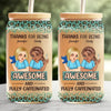 Here’s To Being Fully Caffeinated And Totally Awesome - Nurse Personalized Custom Glass Cup, Iced Coffee Cup - Appreciation, Thank You Gift, Nurse Life, Doctor Life