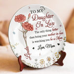 From My Heart To Yours, Always Loved - Family Personalized Custom Ceramic Plate - Mother's Day, Gift For Mom, Daughter