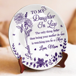 Your Love Is A Gift, Your Strength A Blessing - Family Personalized Custom Ceramic Plate - Mother's Day, Gift For Mom, Daughter