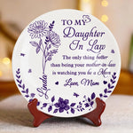 Your Love Is A Gift, Your Strength A Blessing - Family Personalized Custom Ceramic Plate - Mother's Day, Gift For Mom, Daughter